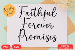 Faithful Forever Promises - Wedding Quote SVG&#039;s Cut Product Image 1