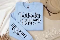 Faithfully Following Him Sleeve SVG, Christian SVG Design Product Image 2