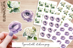 Floral Stickers | Flowers Sticker | Elegant Flowers PNG Product Image 1