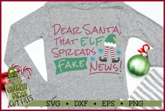 Christmas Elf Fake News SVG Cut File Product Image 3