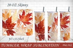 Fall 20 oz tumbler wrap Autumn png sublimation Product Image 2