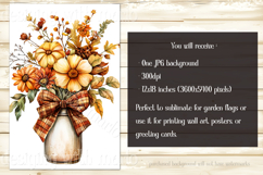 Autumn Floral Garden Flag, Fall Season Flowers in Vase, d3 Product Image 2