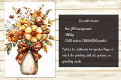 Autumn Floral Garden Flag, Fall Season Flowers in Vase, d3 Product Image 2
