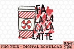 Fa La La La Latte PNG Design, Christmas PNG Design Product Image 2
