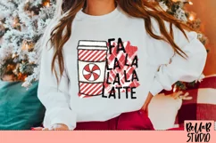 Fa La La La Latte PNG Design, Christmas PNG Design Product Image 1