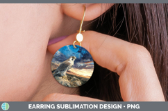 GorgeousFalcon Sunset Round Earrings design.