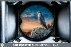 GorgeousFalcon Sunset Car Coaster design.