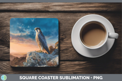 GorgeousFalcon Sunset Square Coaster design.