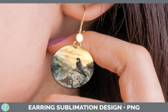 GorgeousFalcon Sunset Round Earrings design.