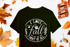 Fall &amp; pumpkin SVG quotes | I love fall most of all Product Image 1
