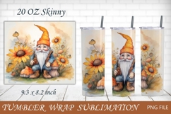 Fall sublimation, 20 oz tumbler wrap, Autumn png Product Image 5