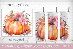 Fall 20 oz tumbler wrap Autumn png sublimation Product Image 3
