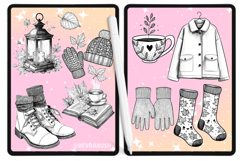 Fall Autumn Procreate Stamp Brushes Cozy Pumpkin Product Image 10