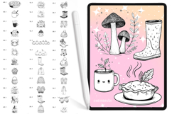 Fall Autumn Procreate Stamp Brushes Cozy Pumpkin Product Image 11