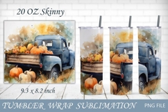 Fall 20 oz tumbler wrap, Autumn png sublimation, Fall leaves Product Image 5