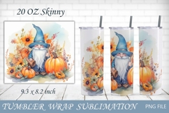 Fall sublimation, 20 oz tumbler wrap, Autumn png Product Image 3