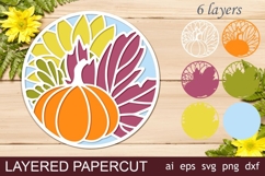 3d Layered pumpkin fall gnome svg, Bookmark Laser cut Product Image 4