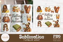 trendy fall sublimation tumble wrap png designs being used as popular 20oz skinny tumblers print
