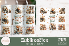 Sublimation tumbler fall designs being used as a trendy Fall tumbler wrap print