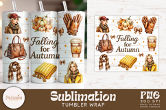 Sublimation tumbler fall designs being used as a trendy Fall tumbler wrap print