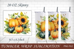 Fall 20 oz tumbler wrap Autumn png sublimation Product Image 7