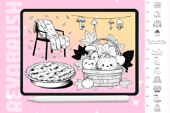 Fall Autumn Procreate Stamp Brushes Cozy Pumpkin Product Image 3