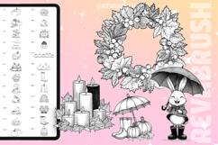 Fall Autumn Procreate Stamp Brushes Cozy Pumpkin Product Image 6