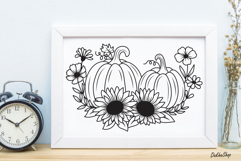 Fall Svg, Pumpkin With Flower Svg, Thanksgiving Svg. Product Image 8