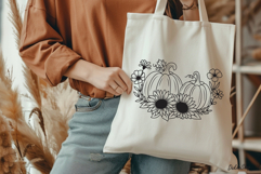 Fall Svg, Pumpkin With Flower Svg, Thanksgiving Svg. Product Image 9