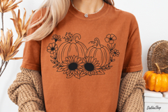 Fall Svg, Pumpkin With Flower Svg, Thanksgiving Svg. Product Image 6