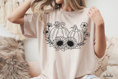 Fall Svg, Pumpkin With Flower Svg, Thanksgiving Svg. Product Image 7