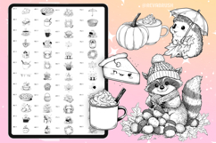 Fall Autumn Procreate Stamp Brushes Cozy Pumpkin Product Image 7