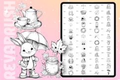 Fall Autumn Procreate Stamp Brushes Cozy Pumpkin Product Image 8