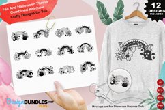 Fall And Halloween Theme Clipart Set Combined Rainbow Product Image 1