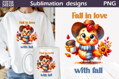 Fall Animals Coffee Bundle | Autumn Quotes Clipart Product Image 5