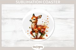 Fall Antelope Animal v5 Round Coaster Sublimation Product Image 1