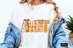 Preppy Floral Fall Aunt PNG Product Image 4