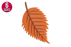 Fall Autumn Leaf Machine Embroidery Design - 6 sizes Product Image 1