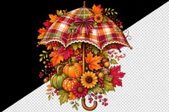 Fall autumn tumbler, mug wrap, clipart sublimation design Product Image 2