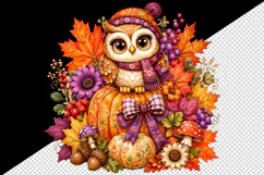 Fall autumn tumbler, mug wrap, clipart sublimation design Product Image 2