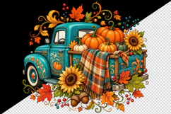 Fall autumn tumbler, mug wrap, clipart sublimation design Product Image 2
