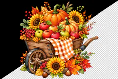 Fall autumn tumbler, mug wrap, clipart sublimation design Product Image 2