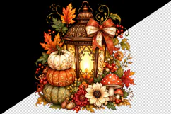 Fall autumn tumbler, mug wrap, clipart sublimation design Product Image 2