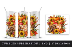 Fall autumn tumbler, mug wrap, clipart sublimation design Product Image 4