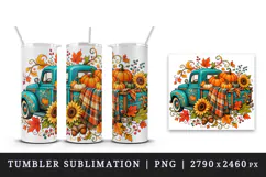 Fall autumn tumbler, mug wrap, clipart sublimation design Product Image 4