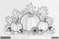 Pumpkin Fall Autumn SVG PNG Sublimation Product Image 1