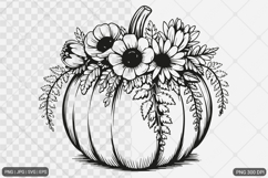Pumpkin Fall Autumn SVG PNG Sublimation Product Image 1
