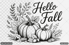 Pumpkin Fall Autumn SVG PNG Sublimation Product Image 1