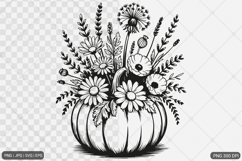 Pumpkin Fall Autumn SVG PNG Sublimation Product Image 1