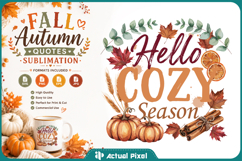 Fall Quotes Sublimation SVG PNG Product Image 1